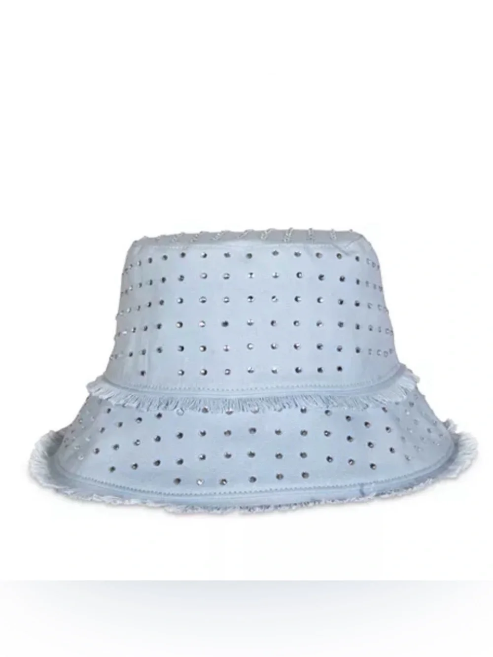 NWT Kurt Geiger Heavy Washed Crystal Canvas Bucket Hat